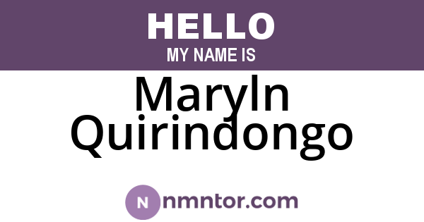 Maryln Quirindongo