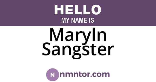 Maryln Sangster