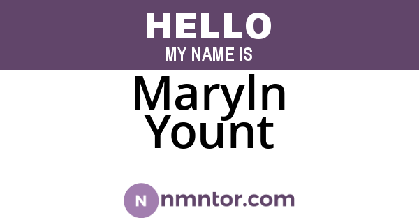 Maryln Yount
