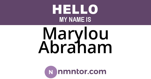 Marylou Abraham