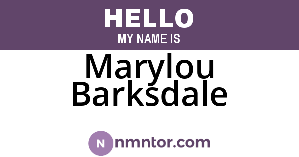 Marylou Barksdale