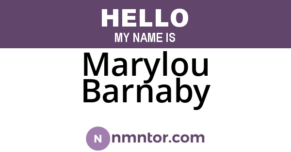 Marylou Barnaby
