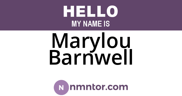 Marylou Barnwell