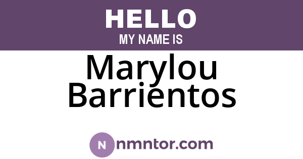 Marylou Barrientos