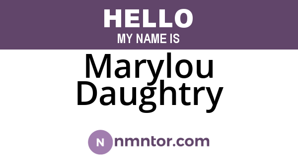 Marylou Daughtry