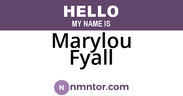 Marylou Fyall