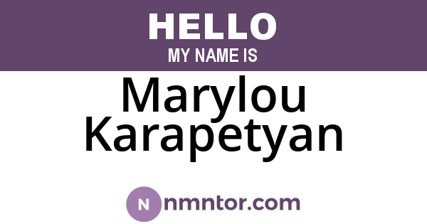 Marylou Karapetyan