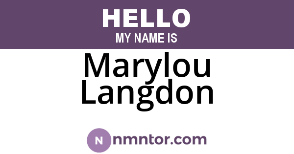 Marylou Langdon