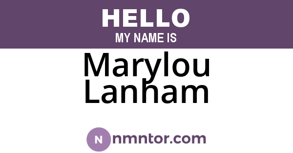Marylou Lanham