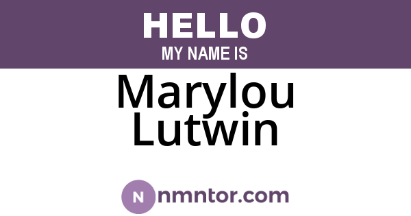 Marylou Lutwin