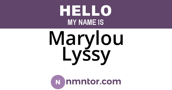Marylou Lyssy