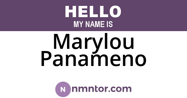 Marylou Panameno