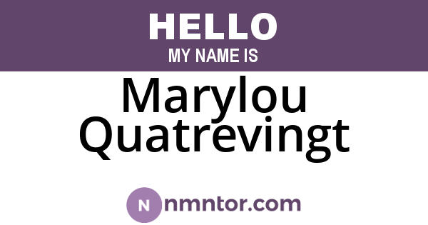 Marylou Quatrevingt
