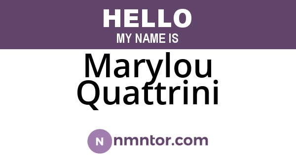 Marylou Quattrini