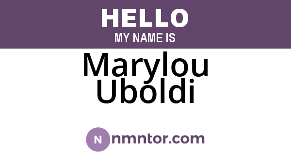 Marylou Uboldi