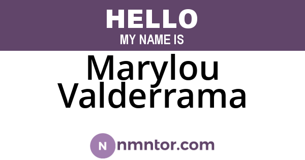 Marylou Valderrama
