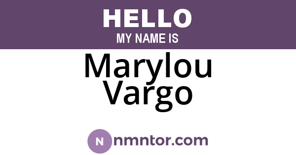 Marylou Vargo