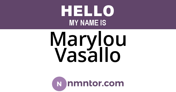 Marylou Vasallo