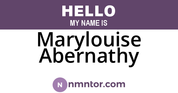 Marylouise Abernathy