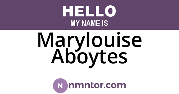 Marylouise Aboytes