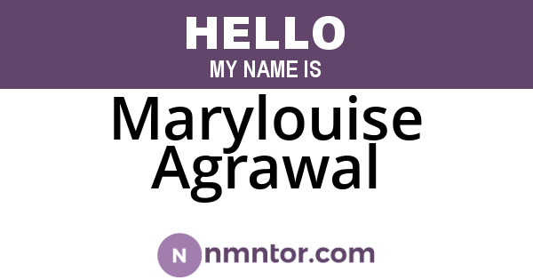 Marylouise Agrawal
