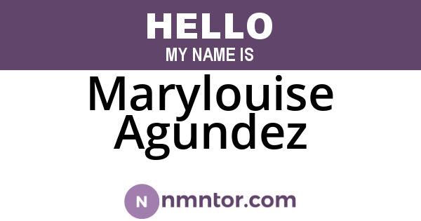 Marylouise Agundez