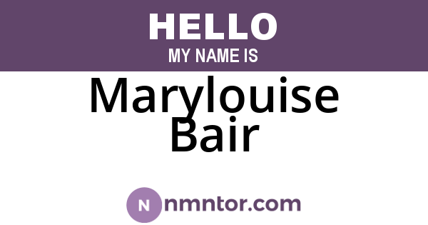 Marylouise Bair