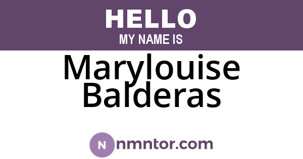 Marylouise Balderas
