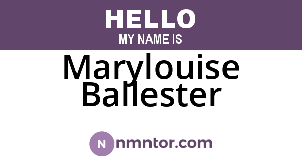 Marylouise Ballester