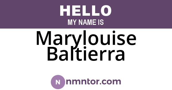 Marylouise Baltierra