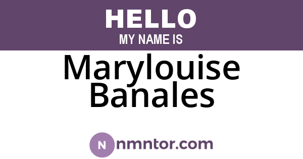 Marylouise Banales