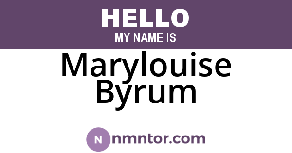 Marylouise Byrum