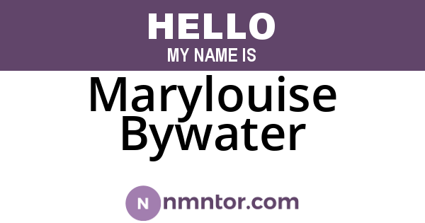 Marylouise Bywater