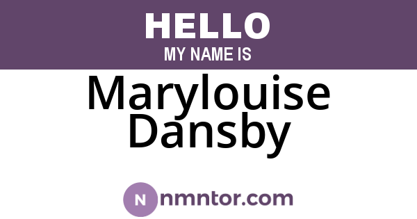 Marylouise Dansby