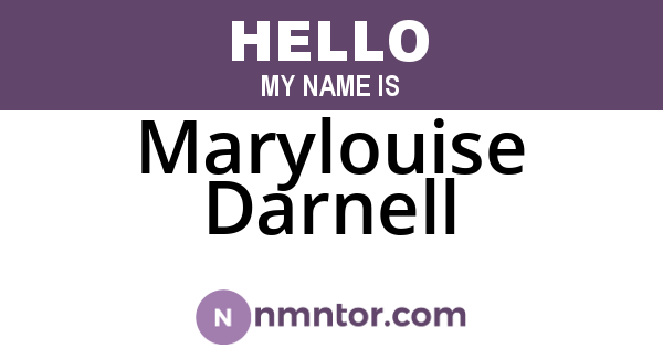 Marylouise Darnell