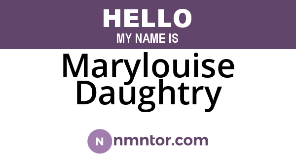 Marylouise Daughtry