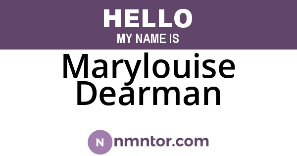 Marylouise Dearman