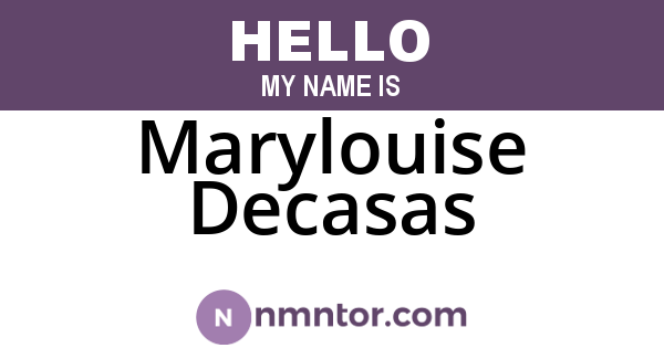 Marylouise Decasas
