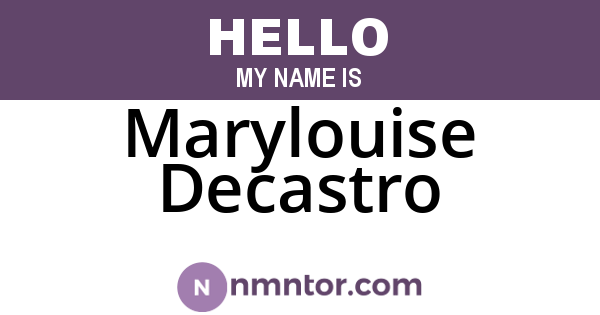 Marylouise Decastro