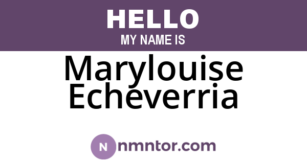 Marylouise Echeverria