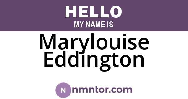 Marylouise Eddington