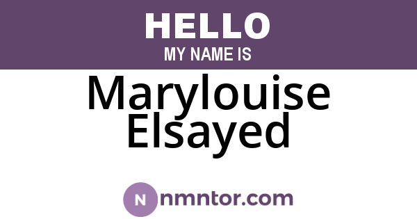 Marylouise Elsayed