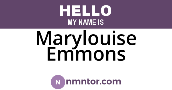 Marylouise Emmons