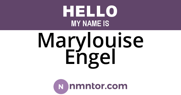 Marylouise Engel