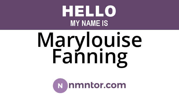 Marylouise Fanning