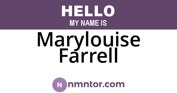 Marylouise Farrell