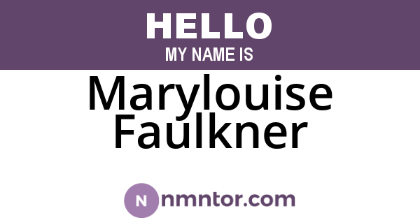 Marylouise Faulkner