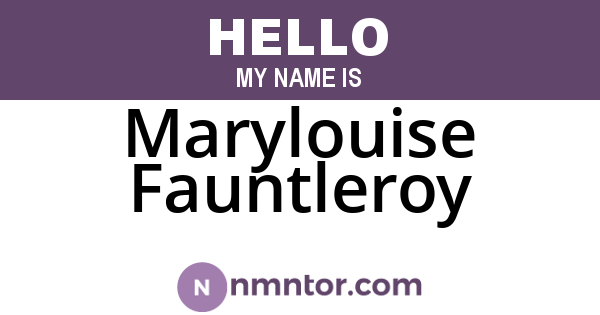 Marylouise Fauntleroy