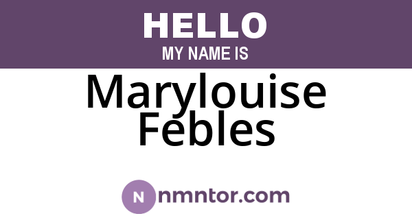 Marylouise Febles