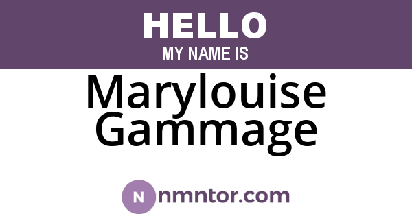 Marylouise Gammage